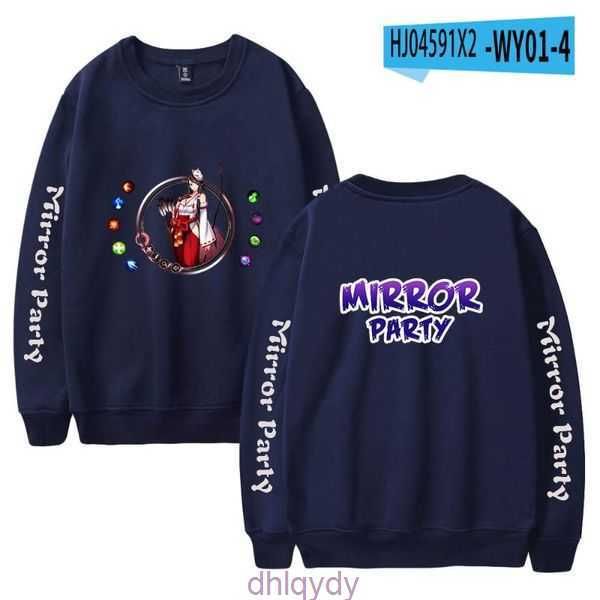 

party men's hoodies wawni mirror crewneck sweatshirt game trucksuit hip hop pullover casual long sleeve streetwear clothes men womens, Black