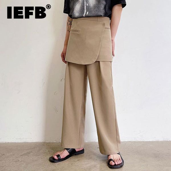 

blazers iefb 2022 autumn ins korean style design fashionable structure suit twopiece suit pants black khaki casual trousers 9y8786, White;black