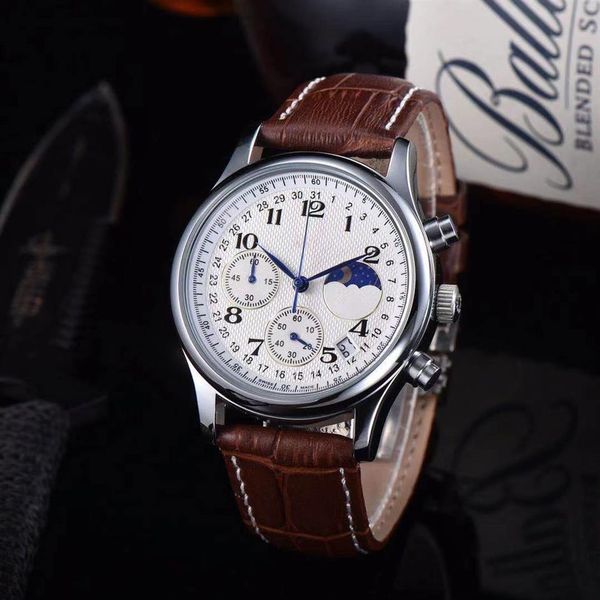 

2021 subdials work watch mens women stainless steel quartz wristwatches satch relogies for men gift295f, Slivery;brown