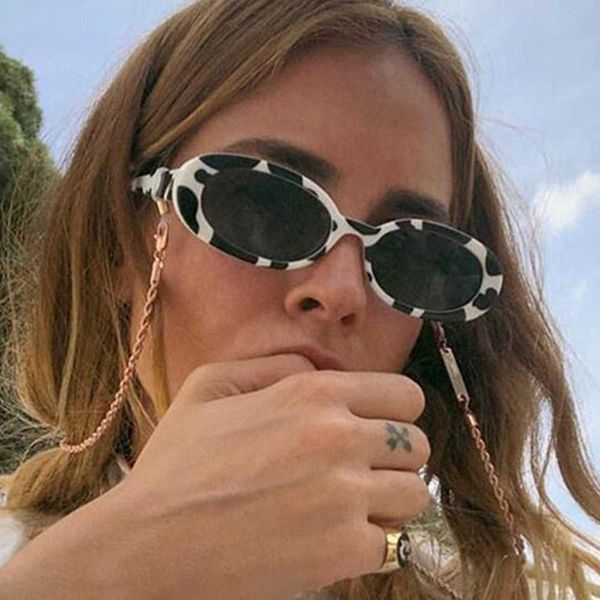 

sunglasses pink retro sunglasses oval sunglasses women retro brand designer vintage ladies cat eye pink cycling sun glasses uv400 j230422, White;black