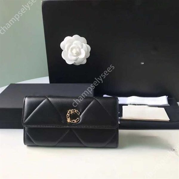 

designer wallet handbag leather zippy wallets classic quilted bag fashion large sheepskin flap purses clutch bags woman cc wallet 282o, Red;black