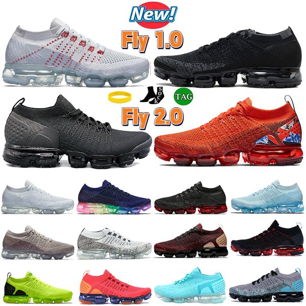 

2023 fly 2.0 designer men running shoes pure platinum univetsity red 1.0 women mens shoes white black womens sneaker triple black midnight n