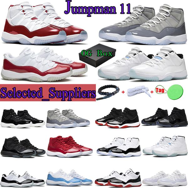 

cool mens womens 11 basketball shoes with box cement grey cherry sneakers jumpman 11s sports bred bright citrus high gamma blue concord norm