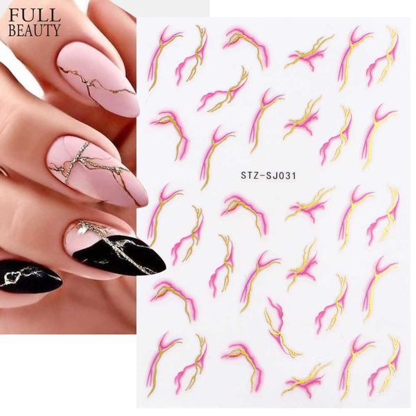 

stickers decals marble sliders nail art decals swirl ribbon abstract geometry lines 3d stickers french tip wraps simple nails decor chstzsj0, Black