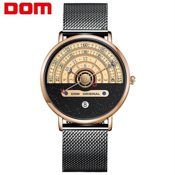 

dom original fashion watch men watches quartz men's watches male waterproof wristwatch luxury mens gold clock m-1288gk-9m298w, Slivery;brown