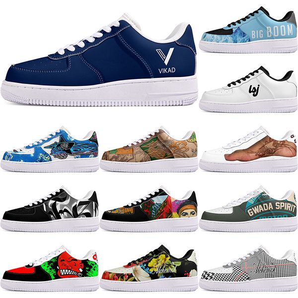 

DIY shoes fashionable autumn mens Leisure shoes one for fashion men women casualplatform sneakers Classic cartoon graffiti trainers comfortable sports 28263