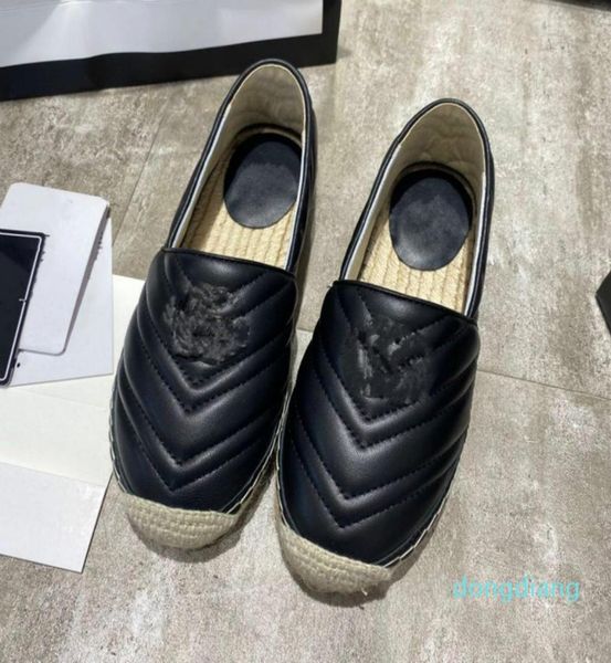 

designer cowskin leather espadrilles slides flat heel designer sandals pink blue black luxury fashion women shoes2553903