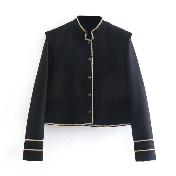 

pants bbwm 2021 women vintage black gold patchwork long sleeve slim office lady blazer female singlebreasted streetweaer suit top, White