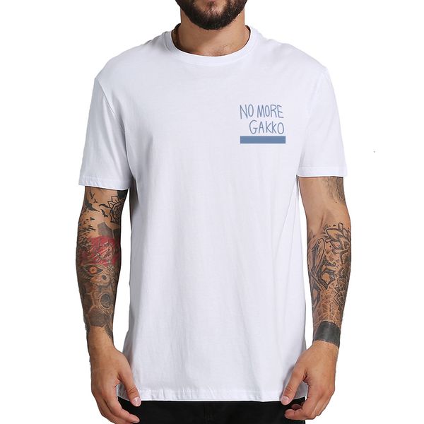 

men's t-shirts no more gakko t shirt bocchi the rock anime fans short sleeve 100% cotton casual o-neck tee eu size 230422, White;black