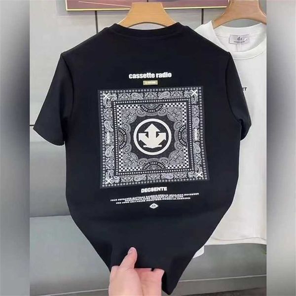 

32% off men's short sleeve pure cotton summer new american street fashion printing grade t-shirt top, White;black