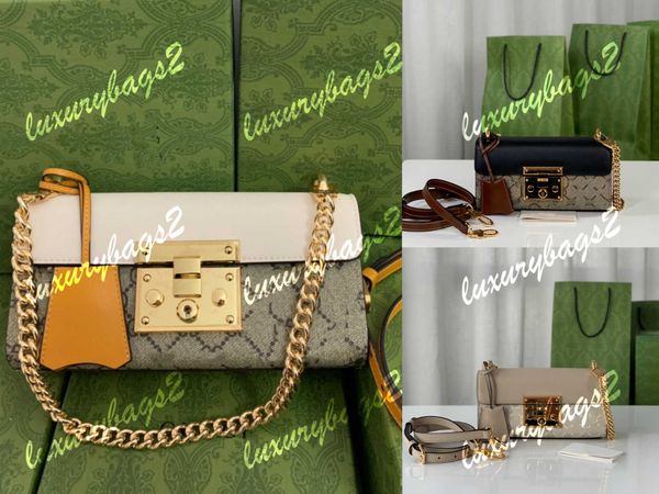 

padlock mini shoulder bag designer bag woman luxurys handbags for women purses 22cm genuine leather 735103 crossbody 3 colors mini handbag