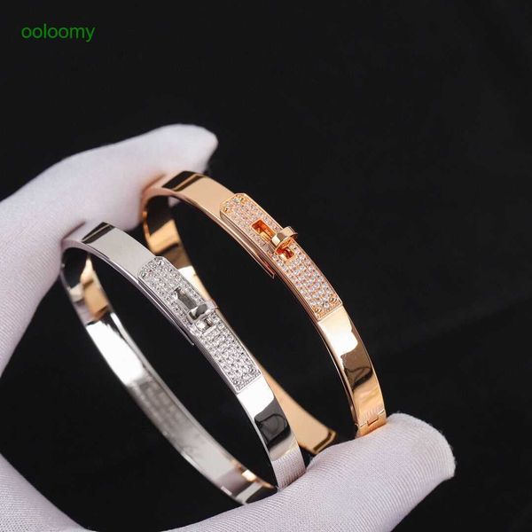 

hemres designer bracelet gold bracelet for women fashion personality simplicity atmosphere versatility half diamond bracelet cnc precision q, Black