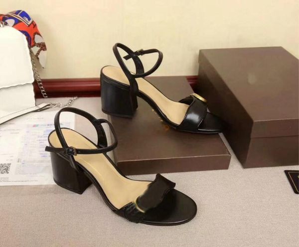 

2020 selling women039s fashion designers heel sandals girls summer holidays beach 8cm heel soft leather shoes lady working 2503069, Black