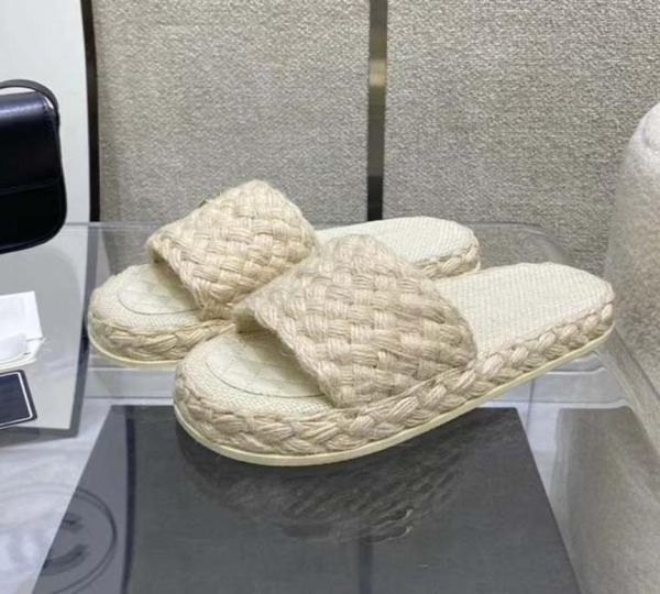 

designer women sandals womens slides thick bottom ultralight fashion espadrilles sandal casual shoes platform summer 6402406, Black