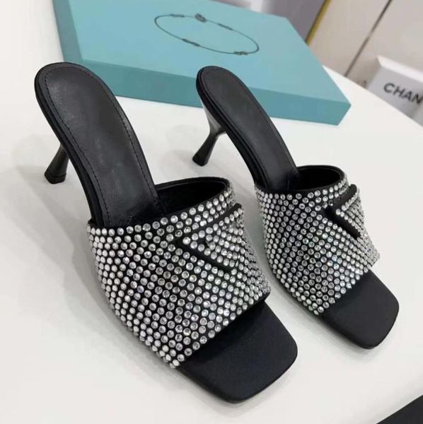 

spring summer woman fashion peep toe flat slippers femal kitten heel shiny rhinestone comfortbale casual slippers beautiful ladies3523786, Black