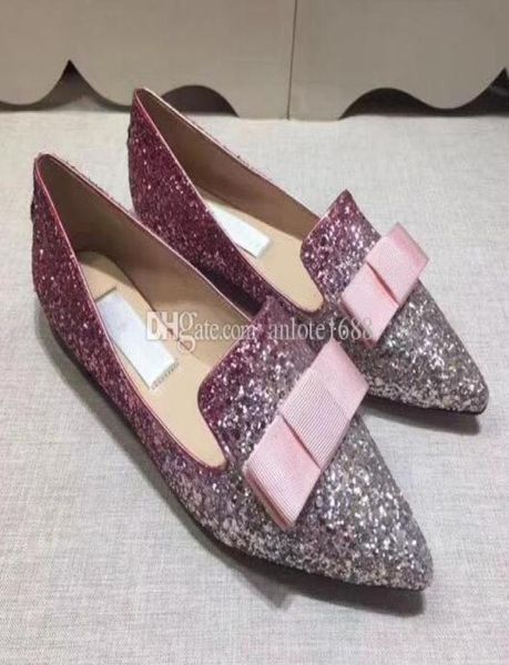 

womens pointy toe flats with bow flamingo ice pink bronze loafers ballerinas espadrilles slip on casual dress ballet flat7648759, Black