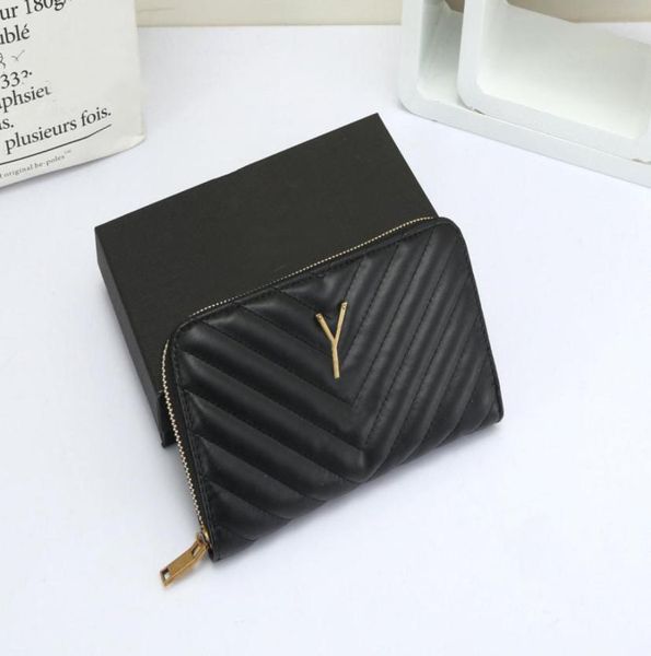 

classic fashion luxury designer wallet purse card holder thin wallets for women leather capacity handbag purses multi slot zero wa4176142, Red;black