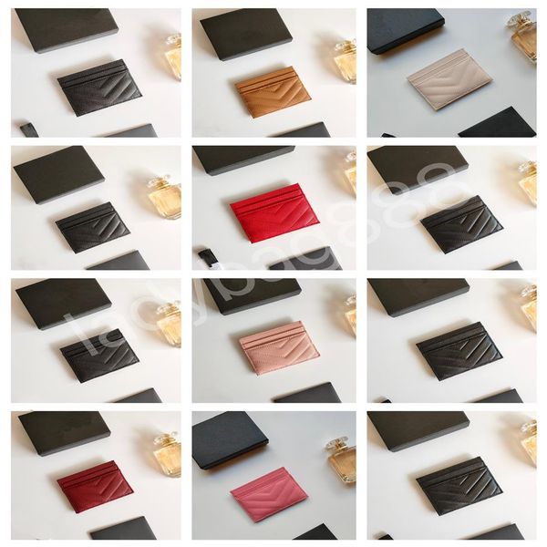 

fashion caviar sheepskin ladies credit card holder designer wallet281d, Brown;gray