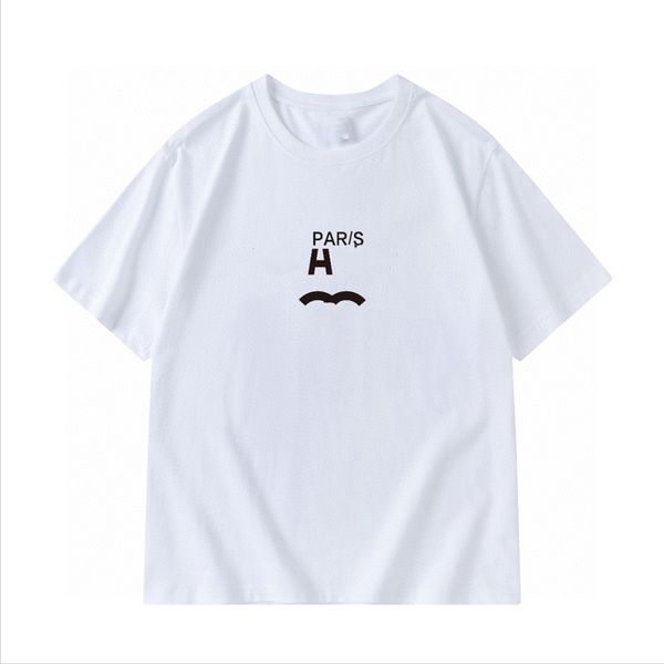 

men's t-shirt 2023 fashionable men's t-shirts channel cotton anti-wrinkle printed alphabet couple casual wear student short sleeve, White;black