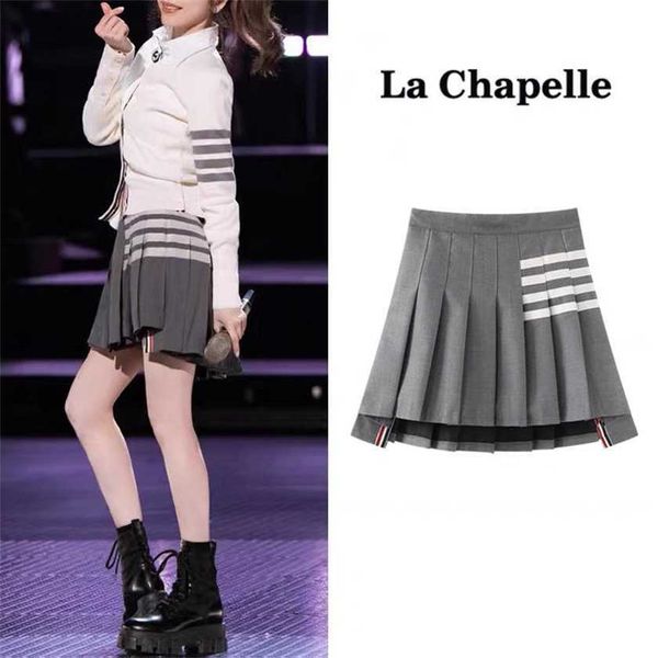 

26% off wang loves you pleated braves the wind and waves the same tb suit short half skirt women, Black