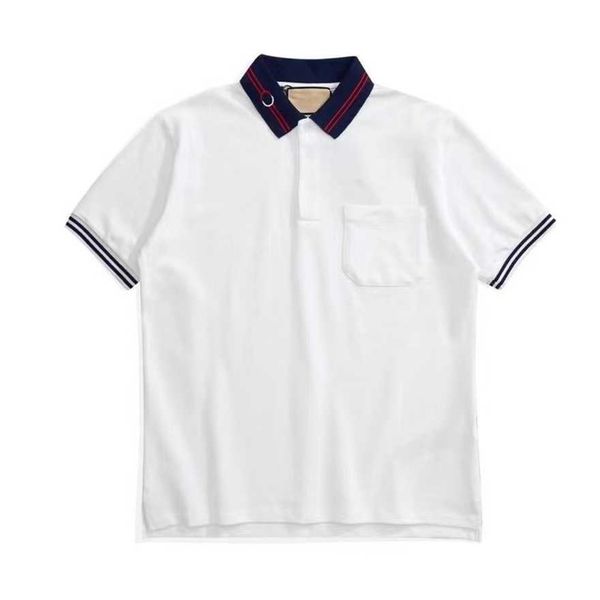 

34% off correct version of short sleeve with double beaded cotton polo shirt gujia t-shirt star style clothes, White;black