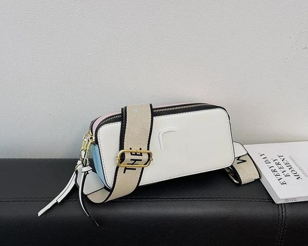 

fashion womens shoulder bag letter print color contrast camera bags versatile messenger bag7615798, Red;black