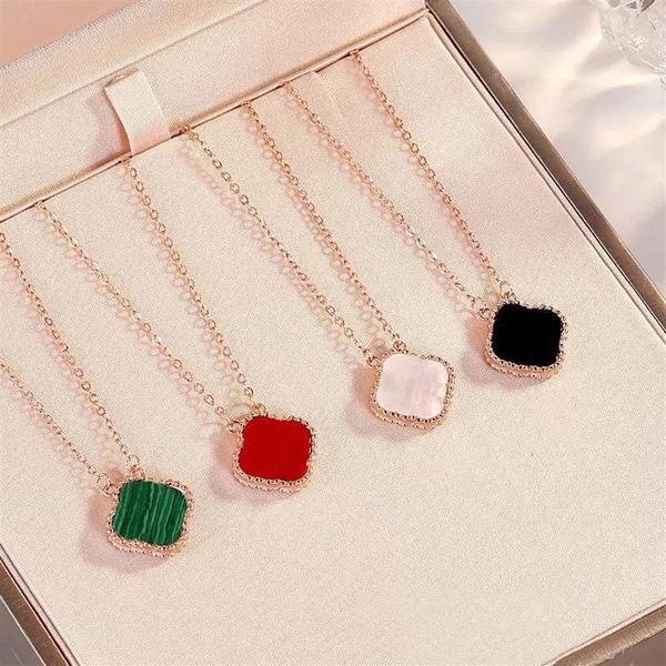 

designer necklace jewelry love necklace four leaf clover pendant necklace rose gold silver necklaces for womens286z