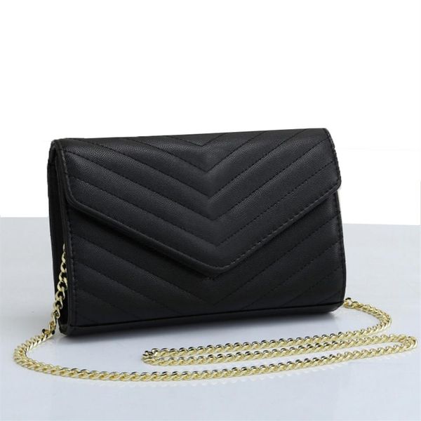 

luxury designer classic evening bags wallets golden chain shoulder bag with six colors handbag ladies cross body fashion messenger202b