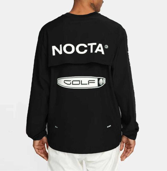 

2023 mens hoodies us version nocta golf co branded draw breathable quick drying leisure sports t-shirt long sleeve round neck summer a, Black