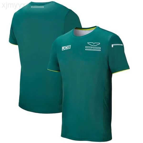 

f1 t-shirt 2022 new racing suit green short-sleeved polo shirt custom team 4xsh7, White;black