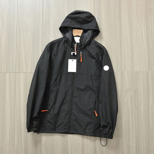 

classic summer outdoor thin hooded mens jacket fashion casual men windbreaker designer sun protection clothing, Black;brown