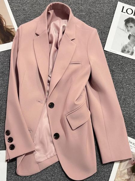 

pants 2022 autumn winter new fashion women's jacket button casual sports women's office lady luxury jacket for women blazers, White