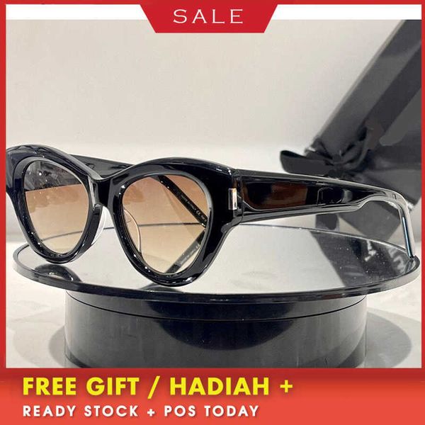 

luxury designer vintage brand sunglasses women 2023 new cat eye sunglass for women's uv protection small face original shades fashion, White;black