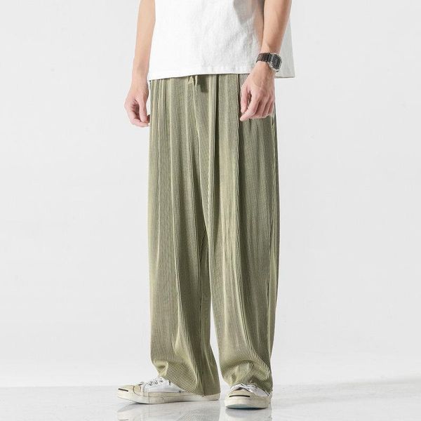 

pants new harem pants men casual pants straight wide leg trousers solid color women pants loose straight pants 2021 elastic waist man, Black