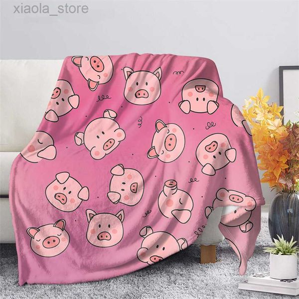 

blankets swaddling room throw blanket on bed sofa bed travel sherpa blankets for children cute quilt pig pink fleece blanket