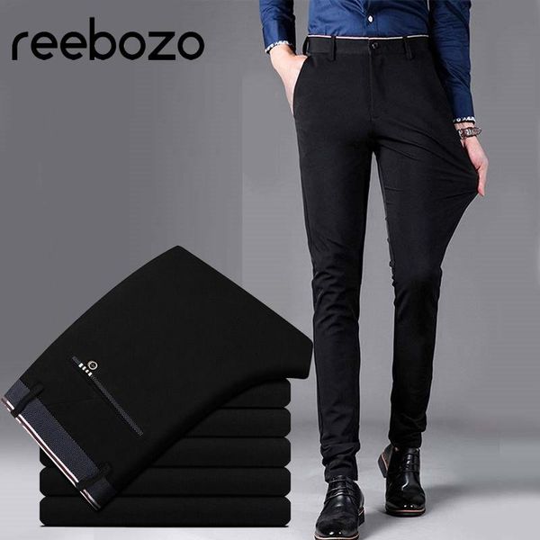 

blazers 2019 official business casual suit pants for men fashion long pants male cotton solid wedding dress slim fit plus big size 2840, White;black