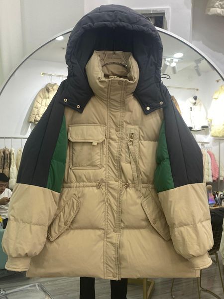 

parkas new women hooded down jacket white duck down jackets winter warm coats and parkas female outwear, Black