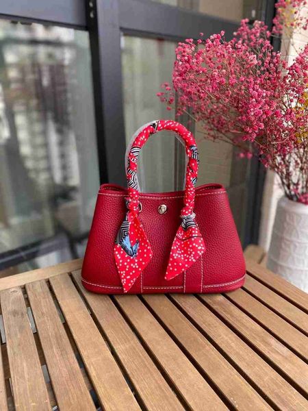 

designer herbag garden party evening 2023 spring new women's 20cm 25cm layer cow leather small garden portable messenger bag wny2