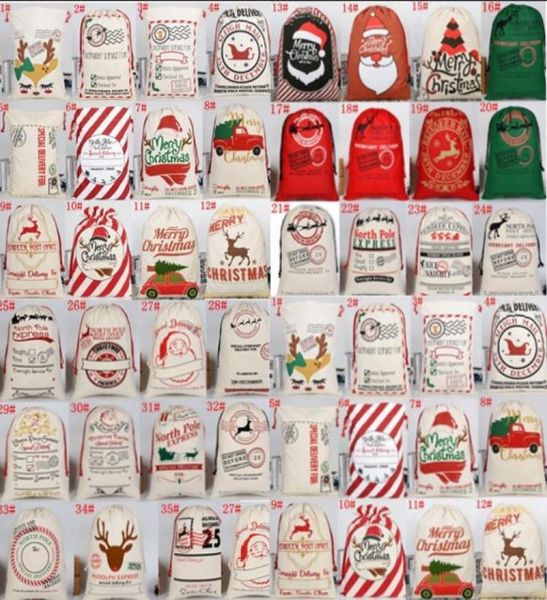 

christmas gift bags sets large organic heavy canvas bag santa sack drawstring backpack with reindeers for kids gifts6440723