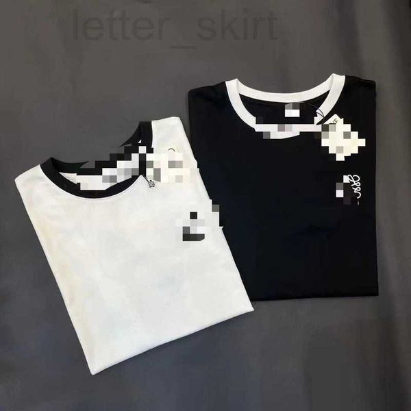 

women's hoodies & sweatshirts designer * 2023 summer new short sleeve chest couple slim fit casual round neck t-shirt for women 7yuo, Black