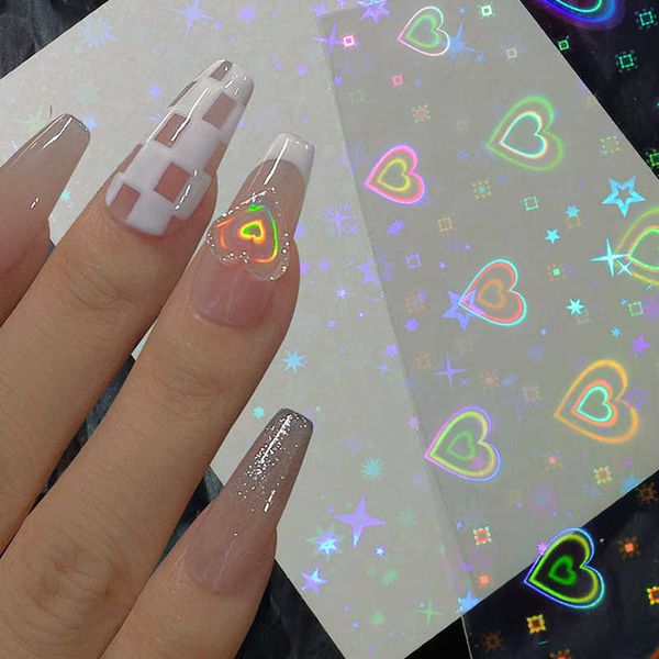 

stickers decals 510pcs 3d nail stickers heart love selfadhesive slider valentines's day sticker nail art decorations stars decal manicu, Black