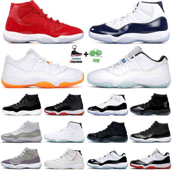 

11s basketball shoes for men women jumpman 11 jubilee 25th anniversary bred concord 45 legend blue prom night mens trainers sport, White;red