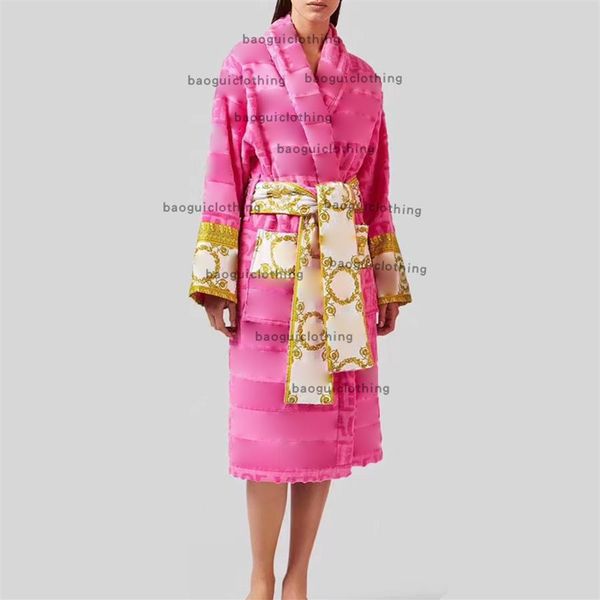 

22 designers brand women's men's designer luxury classic cotton pajamas kimono warm bathrobe home wear m size robes card265y