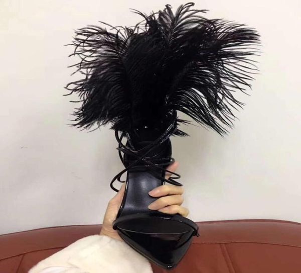 

designerps black patent leather strappy ankle sandals shoes08549186