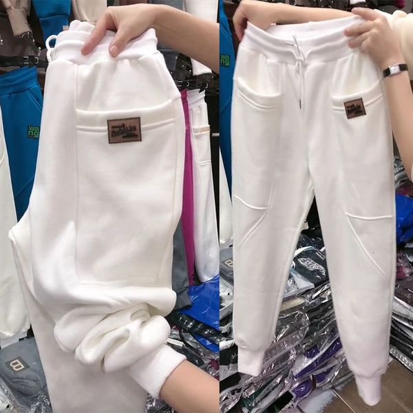 

women's pants capris autumn winter harem pants women plush size 5xl loose drawsring sweatpants female high waist sports joggers casual, Black;white