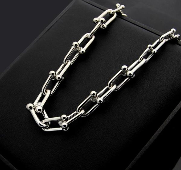 

designer new luxury fashion brand t letter u shape necklacetemperament for women charm love necklace jewelry whole5338859, Silver