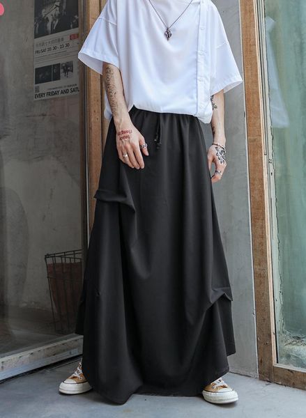 

pants capris black skirts men's lovers men's and women's can wear big size summer personality hiphop host