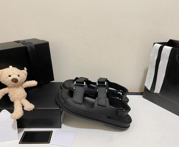 

sandals comemore hookloop slingback platform dad shoes women summer beach buckle strap soft chunky heel sports shoes woman flat1399856, Black