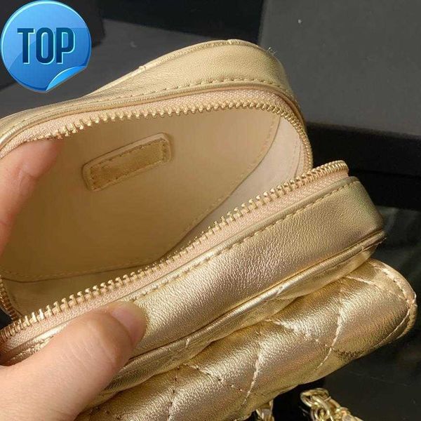 

shoulder channel bag mini heart lover style lambskin waist bust crossbody bags gold metal hardware chain vanity cosmetic designer coin purse