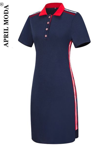 

casual dresses 6xl woman t shirt polo dress oversize short sleeve button front summer patchwork casual polo tshirt vestidos red big size 230, Black;gray